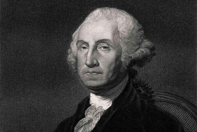 Gegraveerd portret van president George Washington