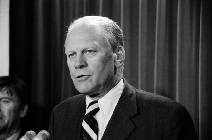 President Ford op persconferentie