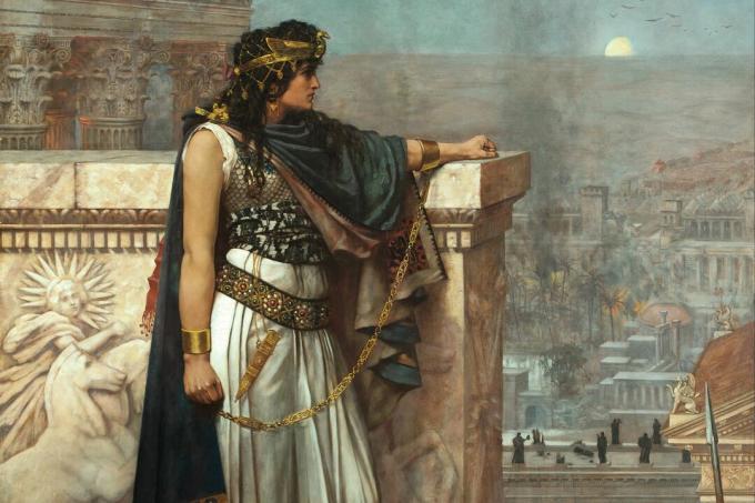 Zenobia's laatste blik op Palmyra. 1888 Schilderij.