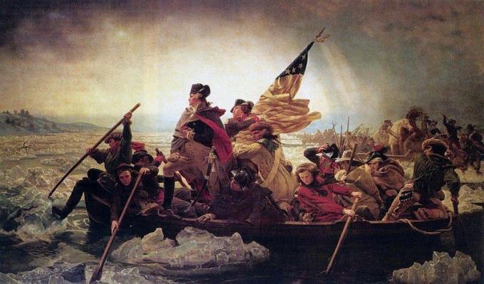 Washington Crossing the Delaware door Emanuel Leutze, 1851