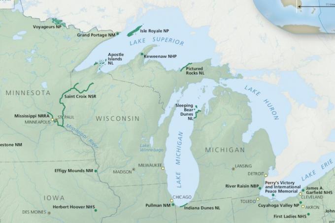 Nationale parken in Michigan