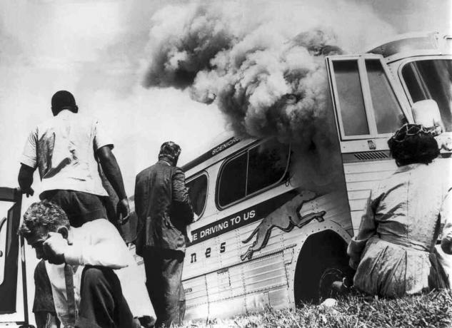 Freedom Riders Burned Bus