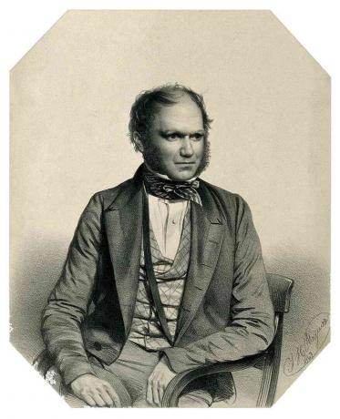 Charles Darwin op 40-jarige leeftijd