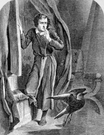 John Tenniel-illustratie voor Edgar Allan Poe's 