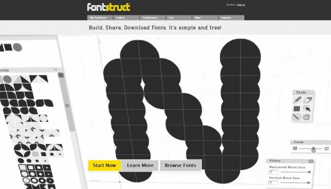 De fontstruct-website