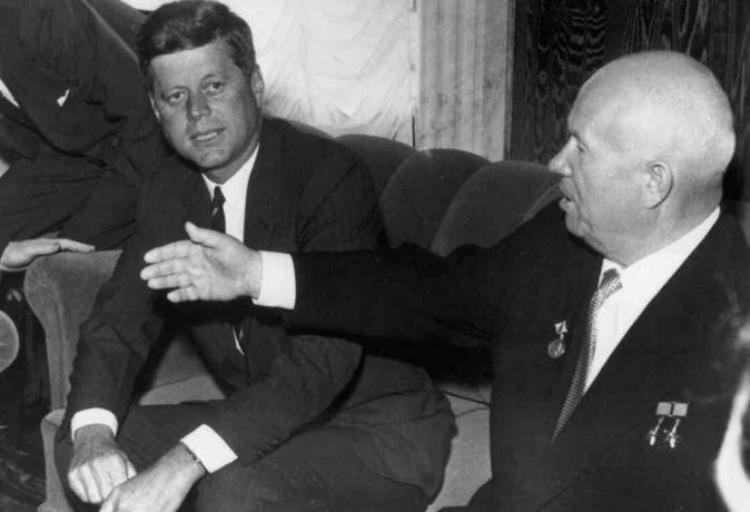 John F. Kennedy en Nikita Chroesjtsjov in Wenen