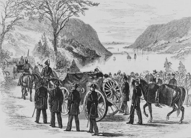 Begrafenis van generaal Custer in West Point
