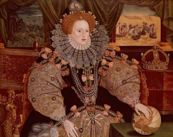 Elizabeth I, Armada Portrait, c.1588 (olie op paneel)