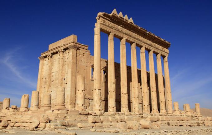 Tempel van Baal (Tempel van Bel) in de oude Romeinse stad Palmyra in Syrië