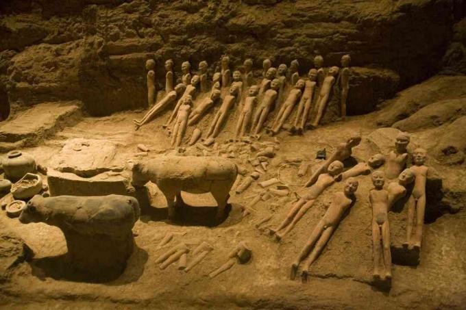 Terracotta beelden op het Mousoleum van Qin Shi Huangdi