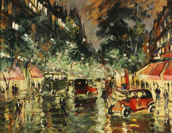 Regenachtige nacht in Parijs, jaren dertig
