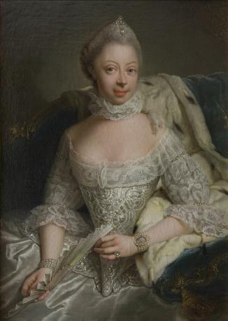 Portret van prinses Charlotte van Mecklenburg-Strelitz (1744-1818)