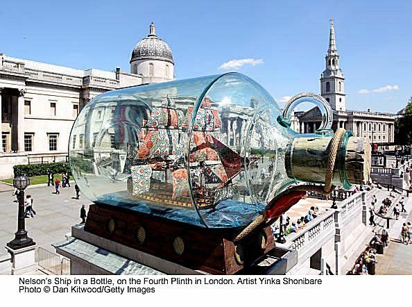 Nelson's Ship in a Bottle op de vierde sokkel op Trafalgar Square - Yinka Shonibar