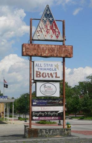 All-Star Triangle Bowlingbaan in Orangeburg, South Carolina.