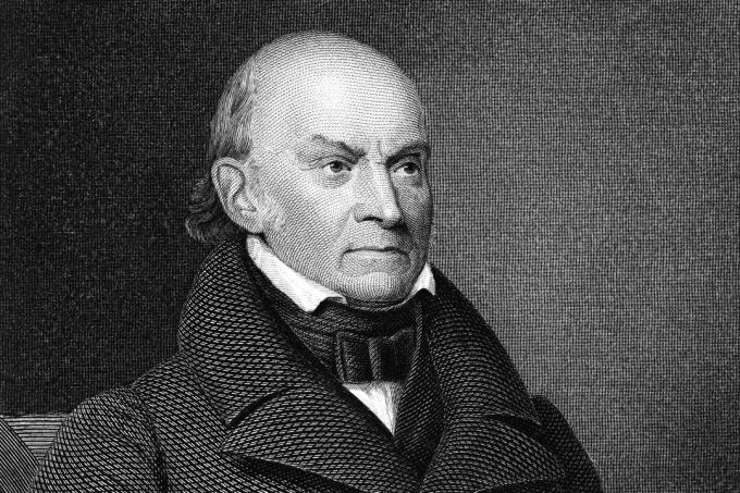 Gegraveerd portret van John Quincy Adams