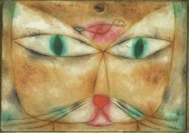 Kat en vogel. Artiest: Klee, Paul (1879-1940)