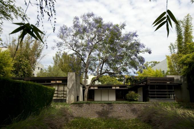 Het 1922 Schindler House in Los Angeles, Californië