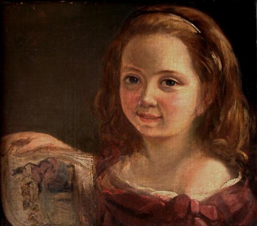 Ada Byron (Ada Lovelace), zeven jaar oud, door Alfred d'Orsay, 1822.
