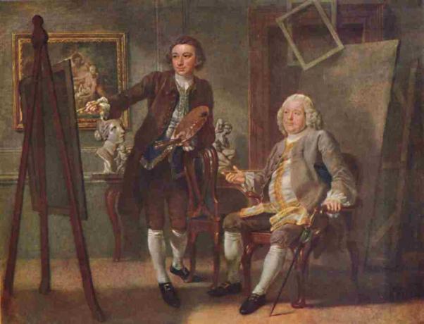 Robert Walpole Eerste graaf van Orford Kg in de studio van Francis Hayman Ra circa 1748-1750