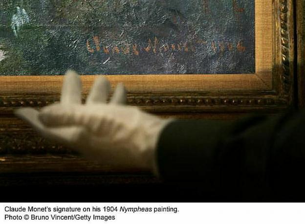 De handtekening van Claude Monet