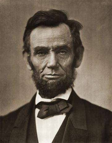 Portret van Abraham Lincoln