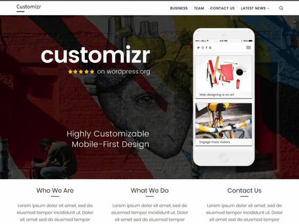 Het Customizr WordPress-thema