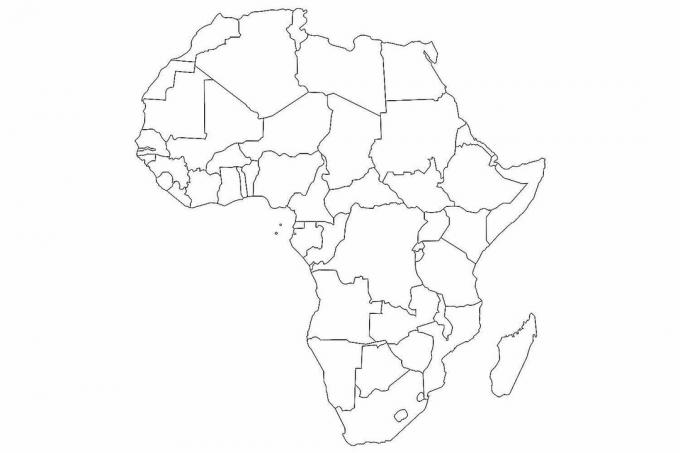 Lege kaart van Afrika