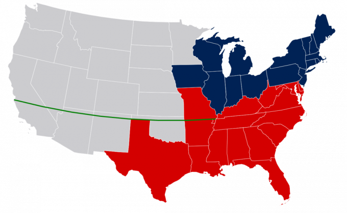 Digitale illustratie van het compromis van Missouri.