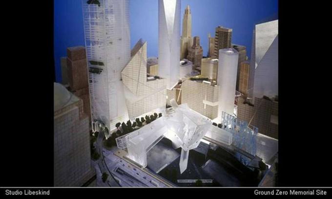 World Trade Center Plan door Studio Libeskind, Ground Zero Memorial Site uit 2002 Diapresentatie