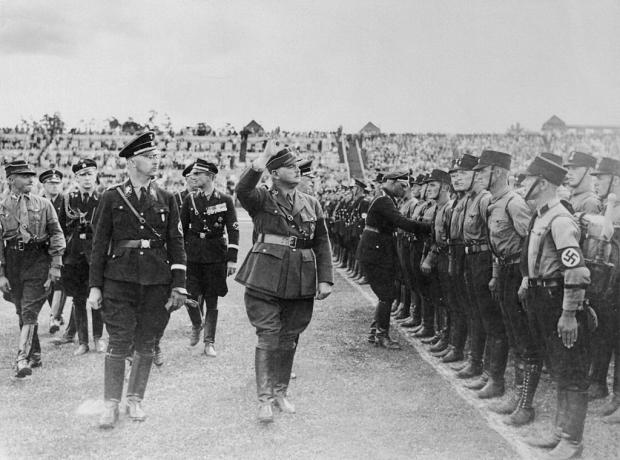 Heinrich Himmler Reviewing Troops