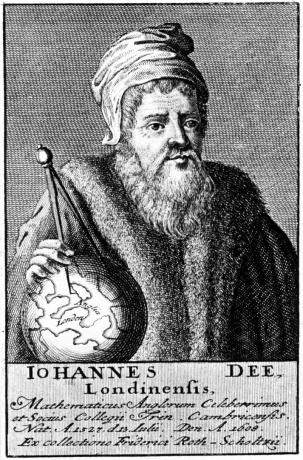 John Dee, Engelse alchemist, geograaf en wiskundige, c1590 (18e eeuw).