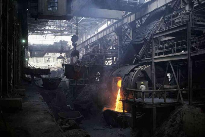 De smelterij van Cananea Copper Mine