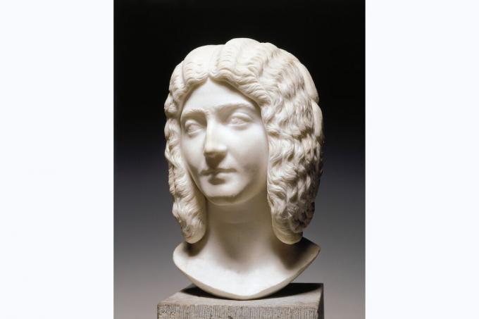 Gegoten sculptuur van het hoofd van de Romeinse keizerin Julia Domna, de vrouw van Septimius Severus, de zus van Julia Maesa