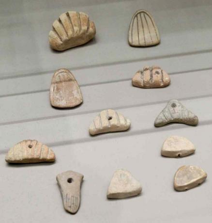 Clay Tokens, Uruk-periode, opgegraven uit Susa, Iran